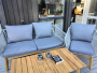 Paris Sofa Set Gray комплект для отдыха из роупа